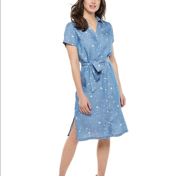 Rock&Republic Belted Button Down Midi Dress size XXL. Tartan red. - Picture 5 of 12